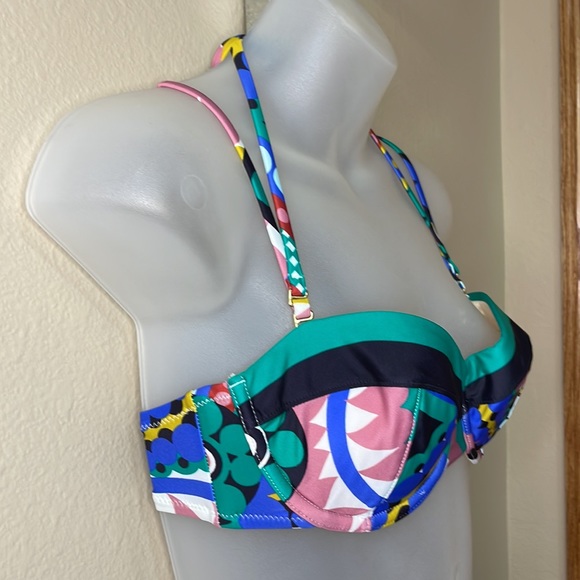 J Crew Ratti Kaleidoscope Bikini Top 32B NWT - Picture 4 of 9